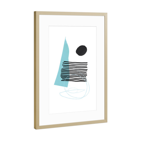 Poster mit Rahmen Gold "All The Shapes" artboxONE - Abstrakt,Geometrie - Abstract,Abstrakt