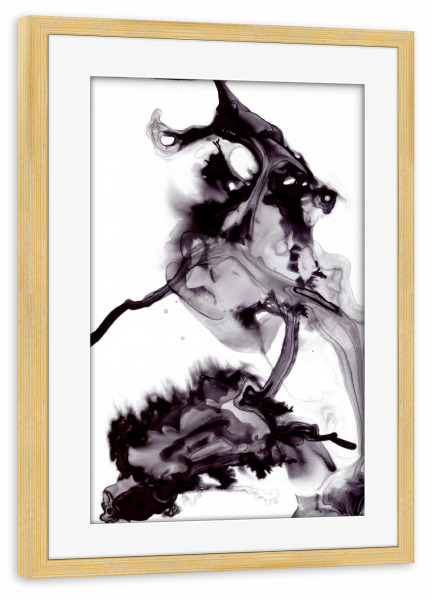 Poster mit Rahmen kiefer "Float Three" artboxONE - Abstrakt,Schwarzweiß - Abstract,Abstrakt