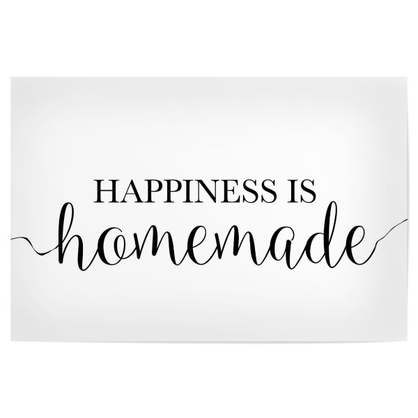 Poster "Happiness is homemade sign" artboxONE - Typografie,Schwarzweiß - Happiness,Homemade
