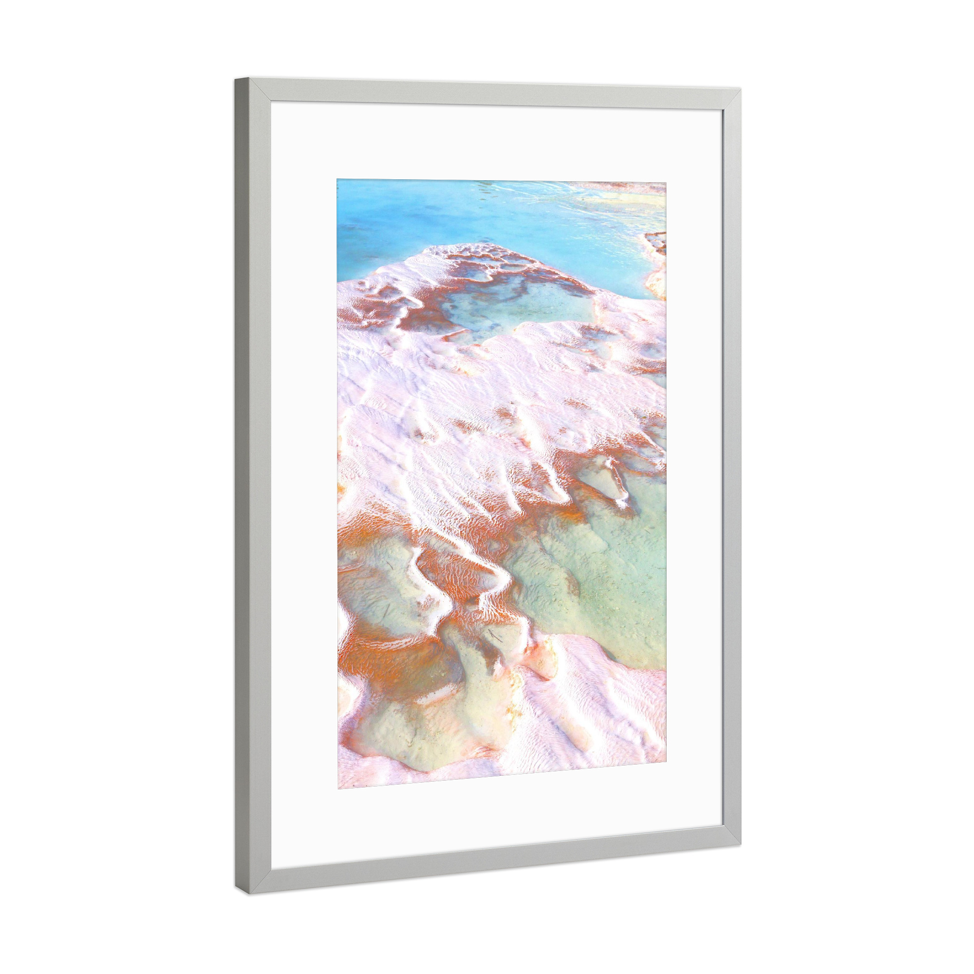 Poster mit Rahmen Silber "Pastel Beach and Sand" artboxONE - Natur,Reise,Reise / Strand und Meer - Beach,Strand