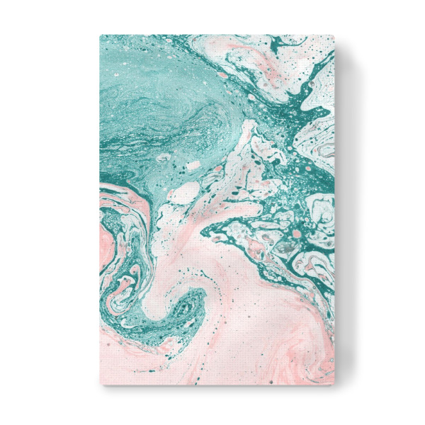 Leinwandbild "Abstract Fluid Art Teal Pink" artboxONE - Abstrakt,Marmor - Marble,Marmor