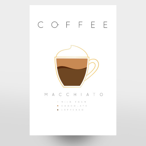Coffee macchiato white