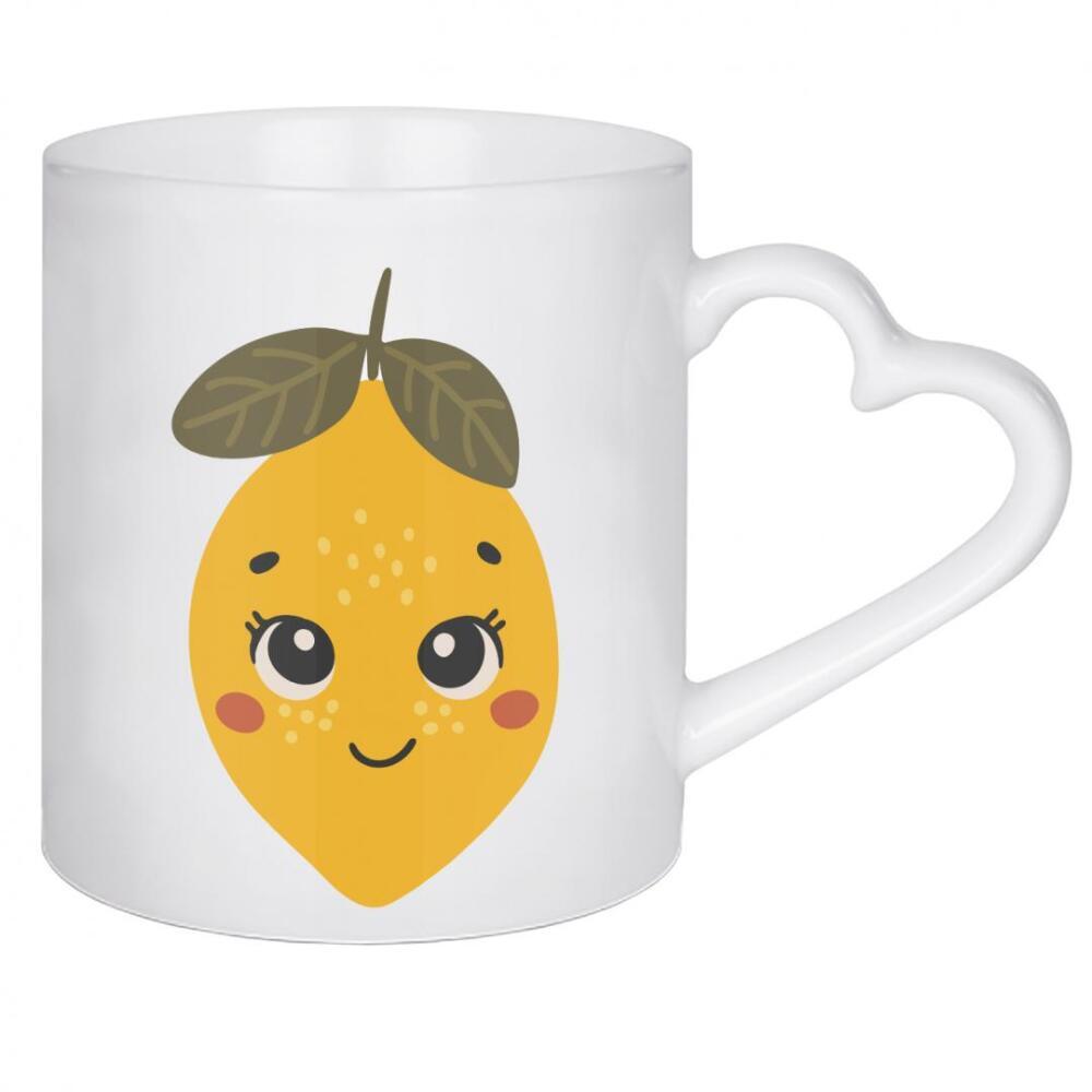 Herztasse "Niedliches Zitronen-Design" artboxONE - Tiere,Abstrakt,Lustig