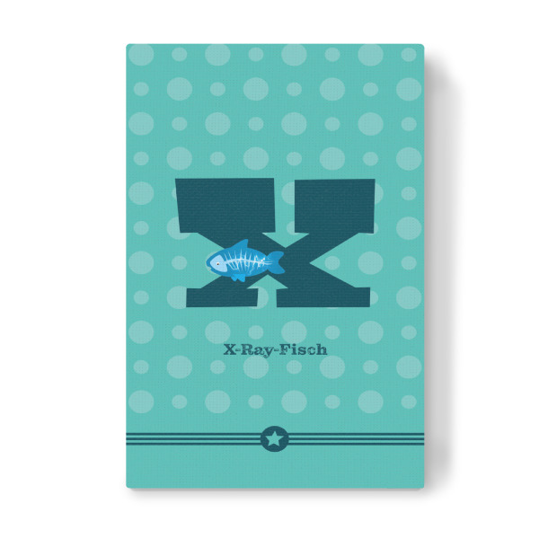 Leinwandbild "X wie X-Ray-Fisch" artboxONE - Für Kinder,Buchstaben,Buchstaben / X - X,Buchstabe,Alphabet,Fisch,Buchstabenset-kids8,Buchstabe-x