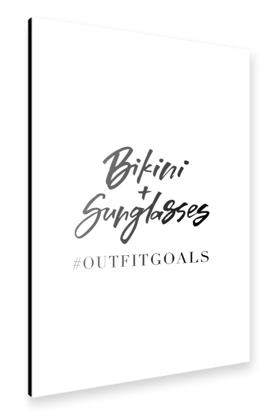 Alu-Dibond "Outfit Goals" 30x20 cm artboxONE