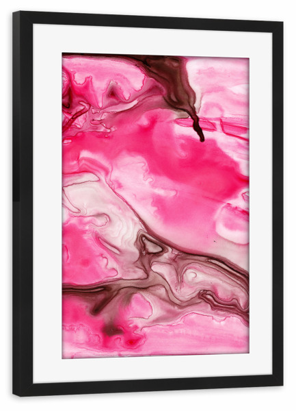 Poster mit Rahmen schwarz "Bloom Two" artboxONE - Abstrakt - Abstract,Modern,Bunt,Sommer,Juno,Froilein,Floral,Botanik,Aquarell