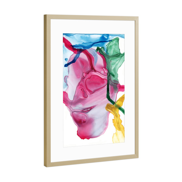 Poster mit Rahmen Gold "Spring Two" artboxONE - Abstrakt