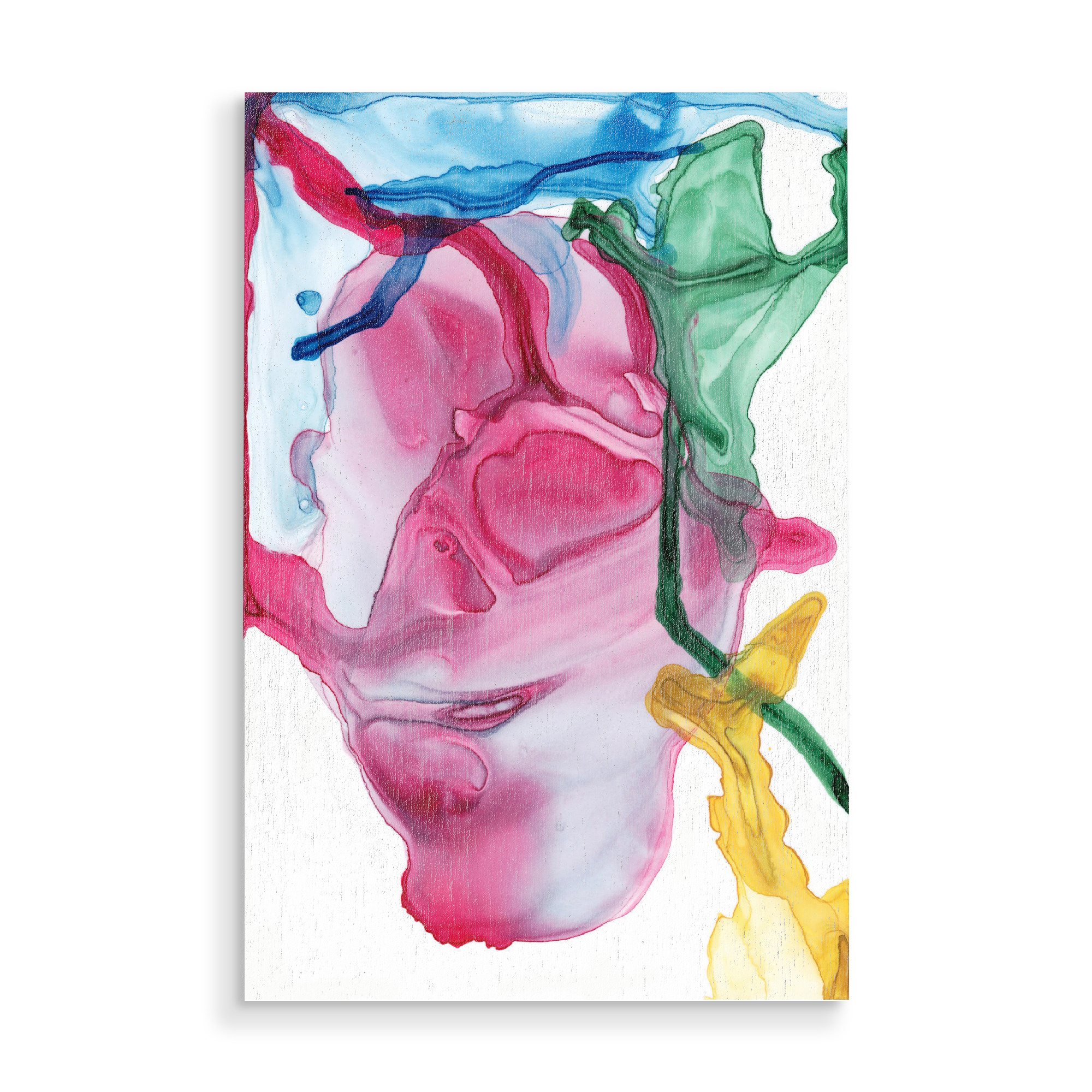 Holzbild "Spring Two" artboxONE - Abstrakt - Frühling,Abstract,Watercolor,Aquarell,Wasserfarbe,Sommer,Blume,Blumenwiese,Modern,Bunt,Fließend