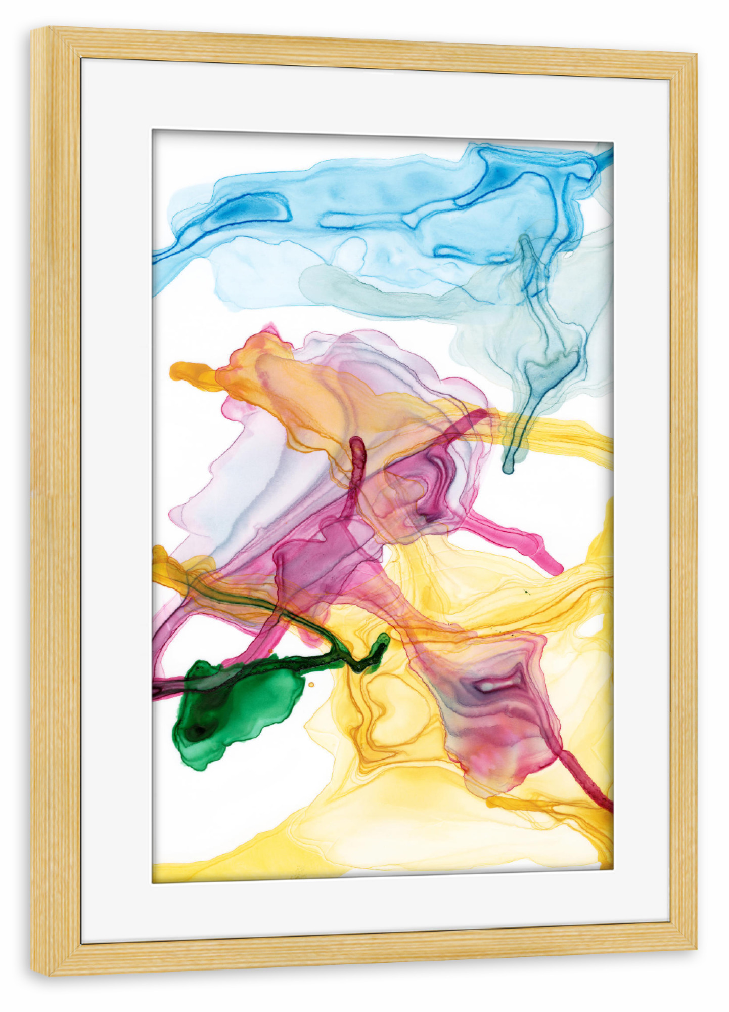 Poster mit Rahmen kiefer "Spring One" artboxONE - Abstrakt - Abstrakt,Aquarell