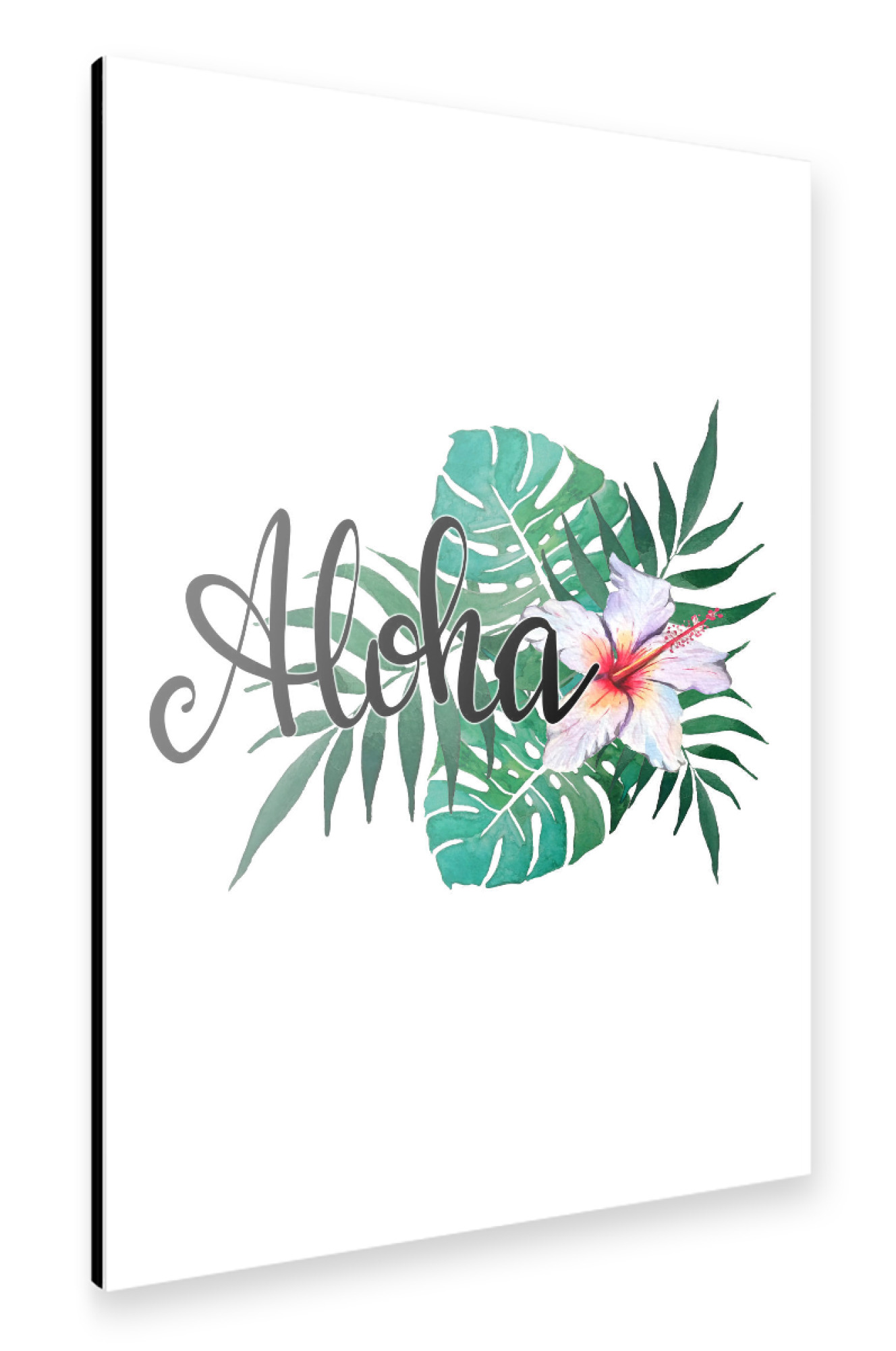 Alu-Dibond "Aloha - floral watercolor" 75x50 cm artboxONE