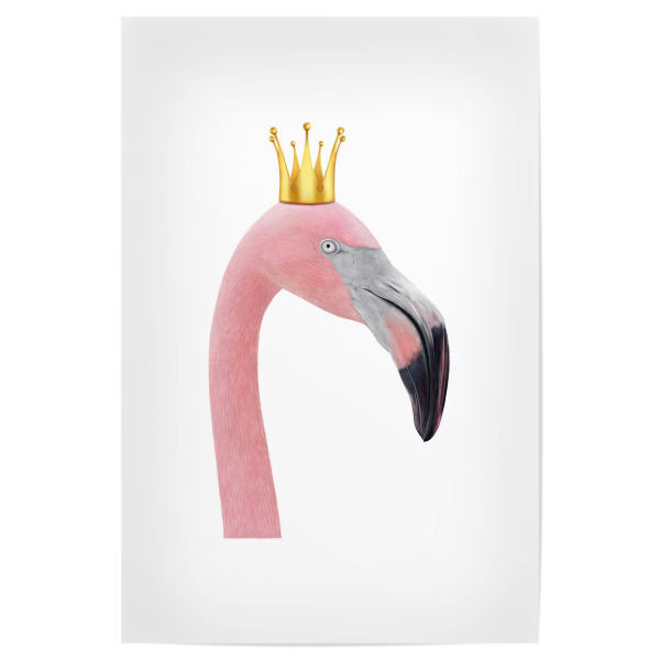 Poster "Queen flamingo" artboxONE - Tiere - Flamingo,Royal,Queen,Pink flamingo,Crown