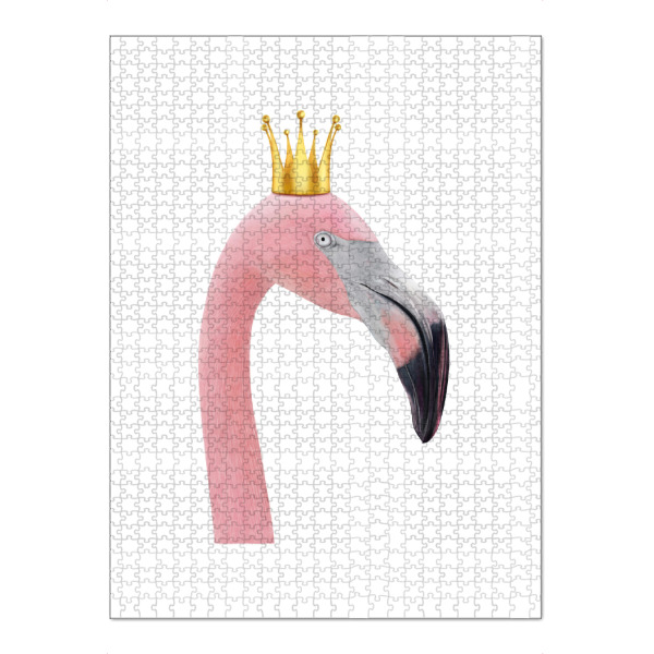 Puzzle Ravensburger "Queen flamingo" artboxONE - Tiere - Flamingo,Royal,Queen,Pink flamingo,Crown - Bild flamingo