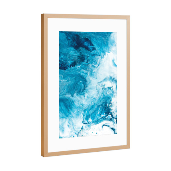 Poster mit Rahmen Kupfer "Abstract Ocean Art" artboxONE - Abstrakt - Sea,Ocean