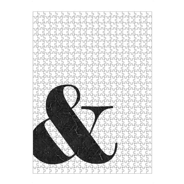 artboxONE Puzzle "Ampersand Sign" artboxONE - Typografie,Schwarzweiß,Marmor - Marble,Ampersand,Marmor - Bild marble