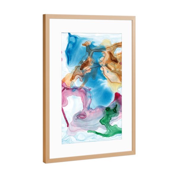 Poster mit Rahmen Kupfer "Spring three" artboxONE - Abstrakt - Aquarell,Abstrakt,Tinte