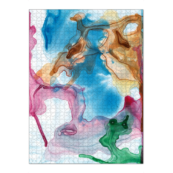 Puzzle Ravensburger "Spring three" artboxONE - Abstrakt - Aquarell,Abstrakt,Tinte - Bild aquarell