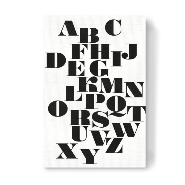 Leinwandbild "Alphabet ABC" artboxONE - Typografie,Schwarzweiß - Alphabet,Abc,Letters