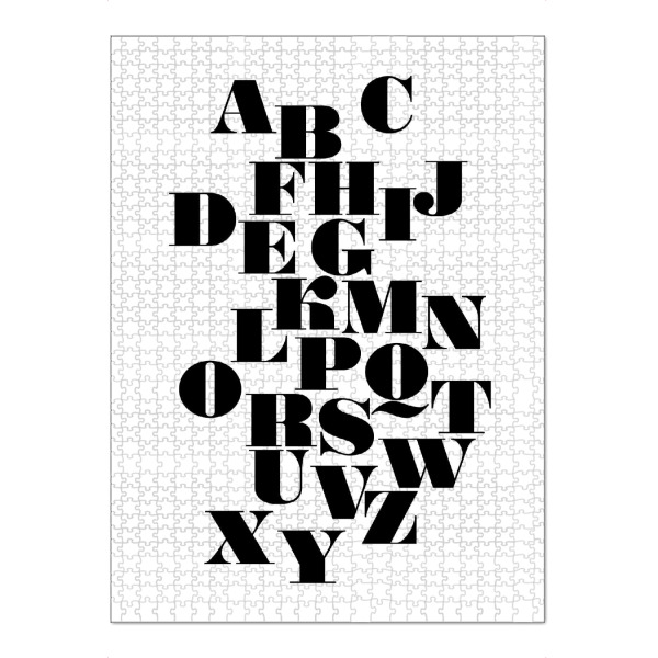 Puzzle Ravensburger "Alphabet ABC" artboxONE - Typografie,Schwarzweiß - Alphabet,Abc,Letters - Bild alphabet