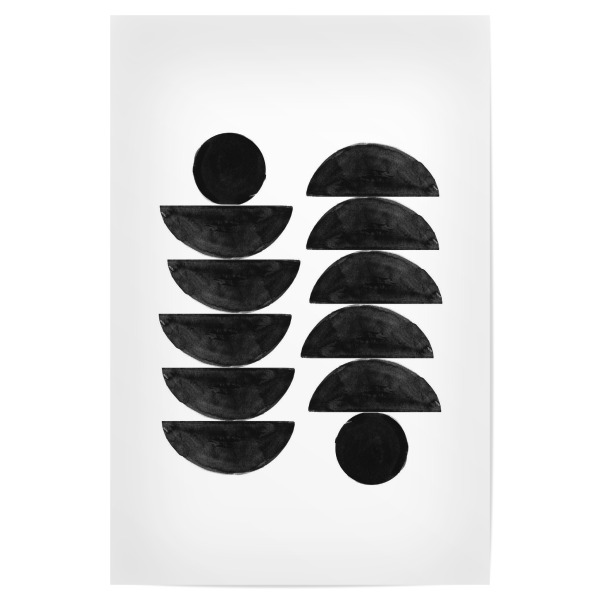Poster 30x20 cm "Abstract Moon" artboxONE - Abstrakt,Schwarzweiß - Shape,Abstract,Abstrakt,Form