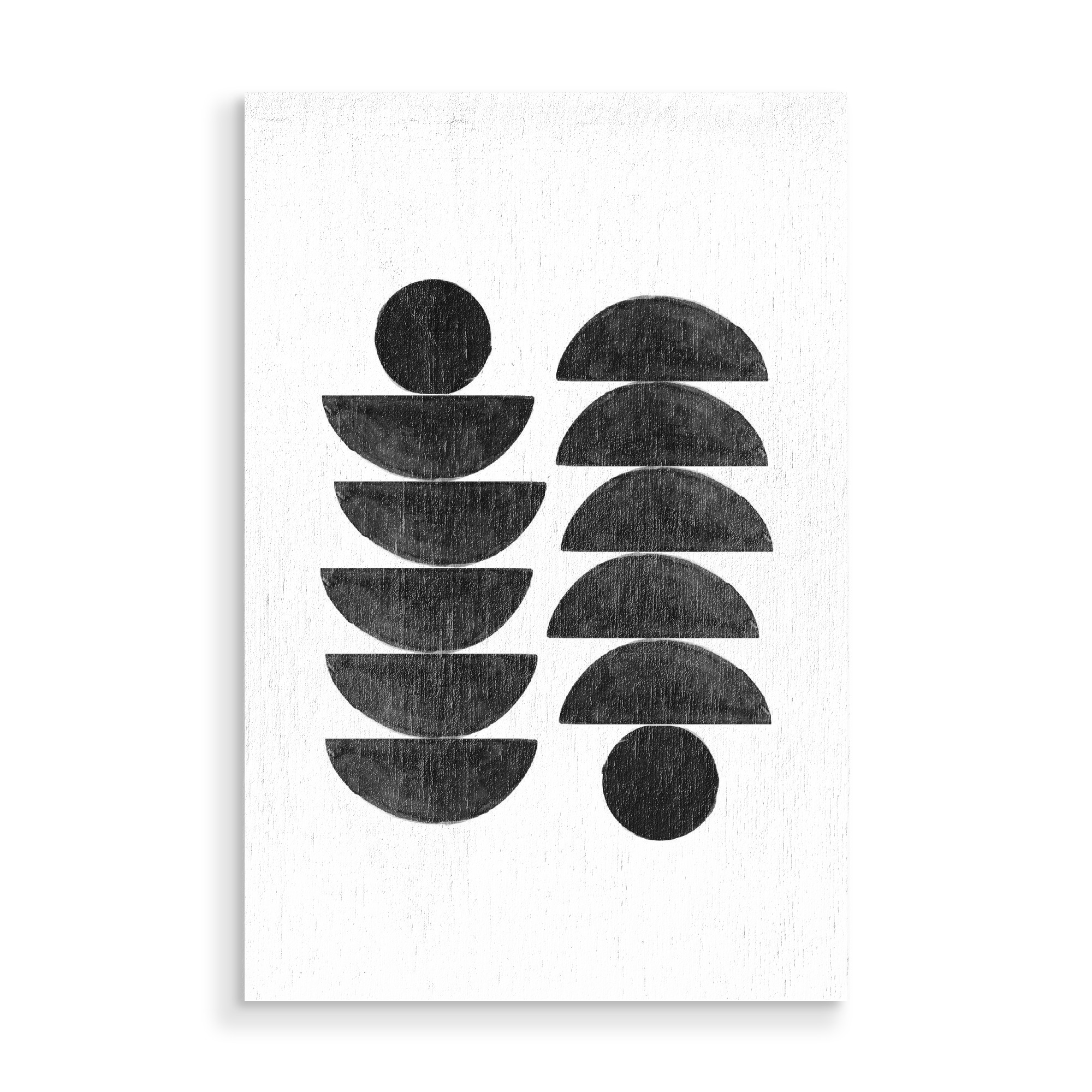 Holzbild "Abstract Moon" artboxONE - Abstrakt,Schwarzweiß - Shape,Abstract,Abstrakt,Form