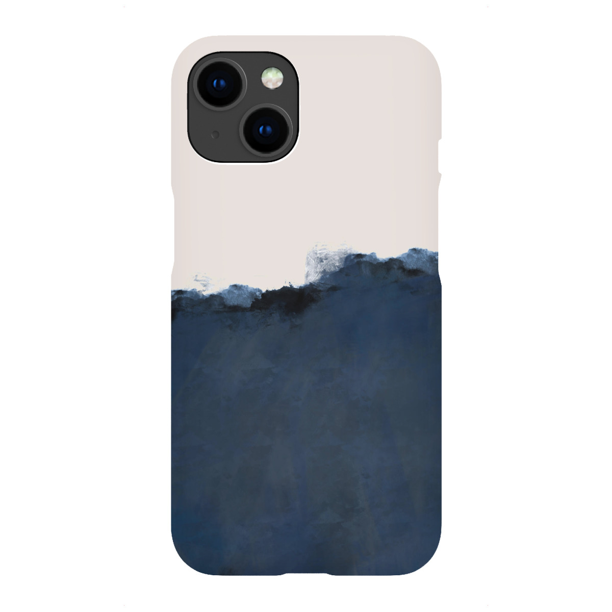 "Abstract Blue and Beige, Landscape"für iPhone - Premium-Case Handyhülle artboxONE