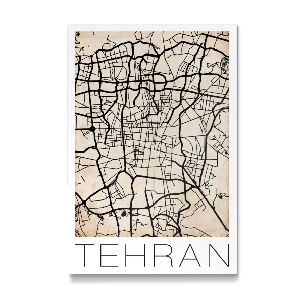 Galerie-Print "Retro Map Tehran Iran Grunge" 30x20 cm artboxONE