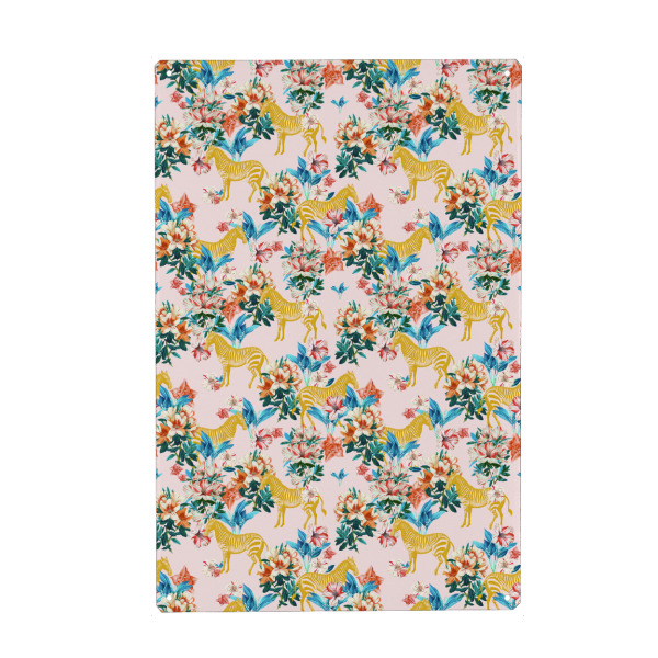 Holzbild "Floral and Zebras" artboxONE - Floral,Tiere - Flowers,Zebra,Blumen