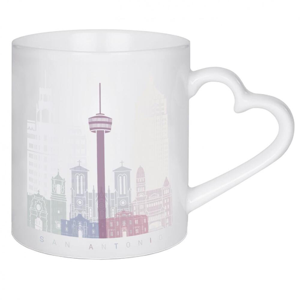 Herztasse "SAN ANTONIO SKYLINE PASTELL" artboxONE - Städte,Architektur