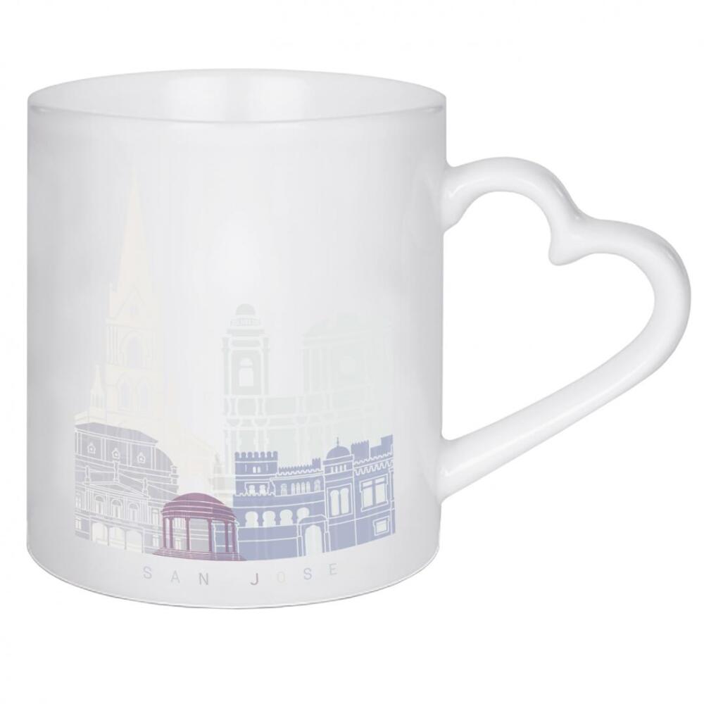 Herztasse "SAN JOSE CR SKYLINE PASTELL" artboxONE - Städte,Architektur