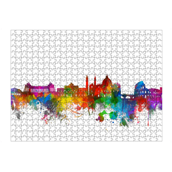 artboxONE Puzzle "Rome city skyline watercolor" artboxONE - Städte,Städte / Rom - Rome,Rom,Italien,Italy,Skyline - Bild rome
