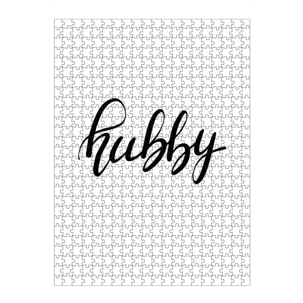 Puzzle Ravensburger "Hubby 2" artboxONE - Typografie,Schwarzweiß,Liebe - Hubby,Husband,Love,Liebe - Bild hubby