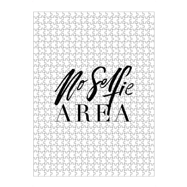 Puzzle Ravensburger "No Selfie Area" artboxONE - Typografie,Schwarzweiß,Lustig - Selfie,Area - Bild selfie