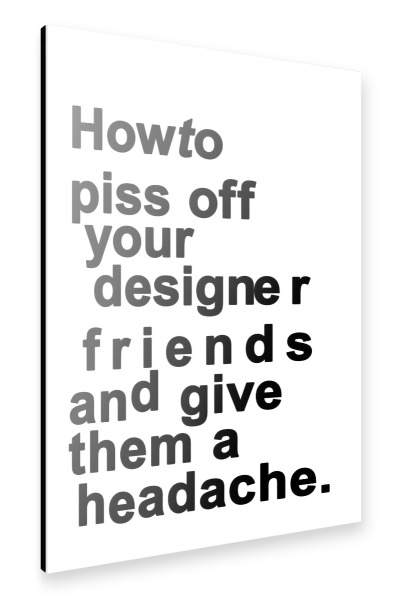 Alu-Dibond "The Headache" 30x20 cm artboxONE