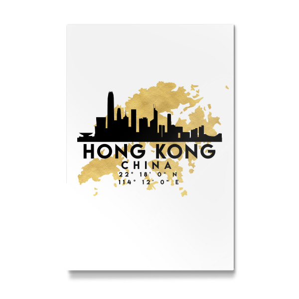 Galerie-Print "HONG KONG CHINA SKYLINE MAP ART" 30x20 cm artboxONE
