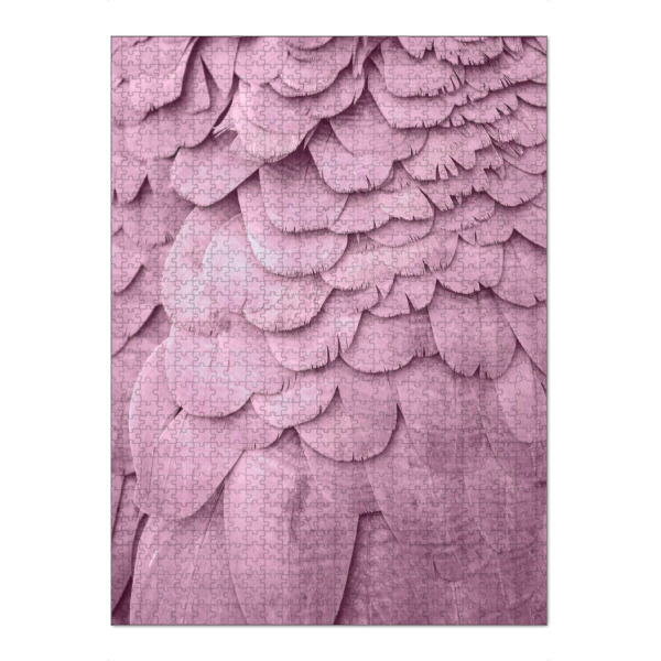 Puzzle Ravensburger "Rosé Feathers" artboxONE - Tiere,Abstrakt - Feder,Feather,Federn,Feathers - Bild feder