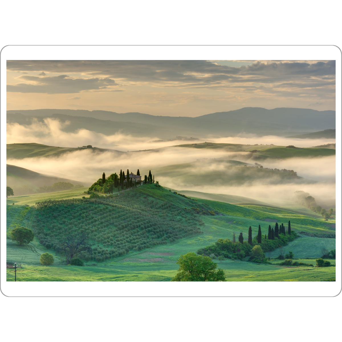 Tischset "Morgennebel in der Toskana" artboxONE - Natur,Reise - Toskana,Italien,Toscana,Italy - Bild toskana