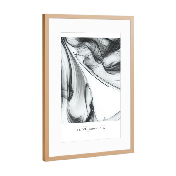 Poster mit Rahmen Kupfer "INK COLLECTION TWO" artboxONE - Abstrakt,Schwarzweiß - Ink,Collection