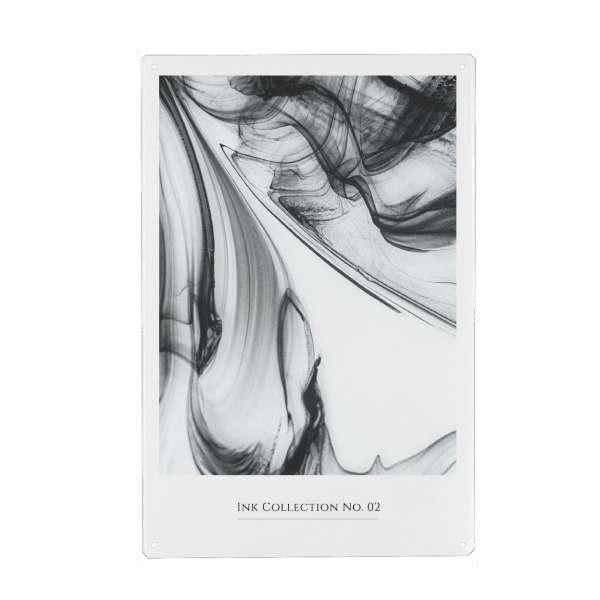 Metall Poster "INK COLLECTION TWO" artboxONE - Abstrakt,Schwarzweiß - Ink,Collection - Blechschild