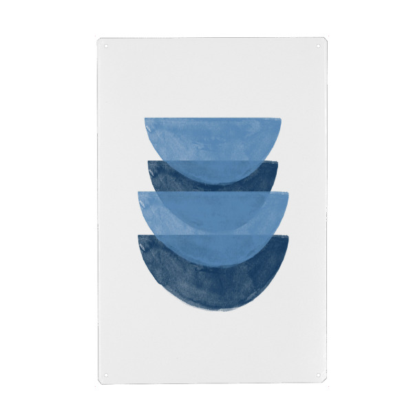 Metall Poster "Blue Moon" artboxONE - Abstrakt,Geometrie