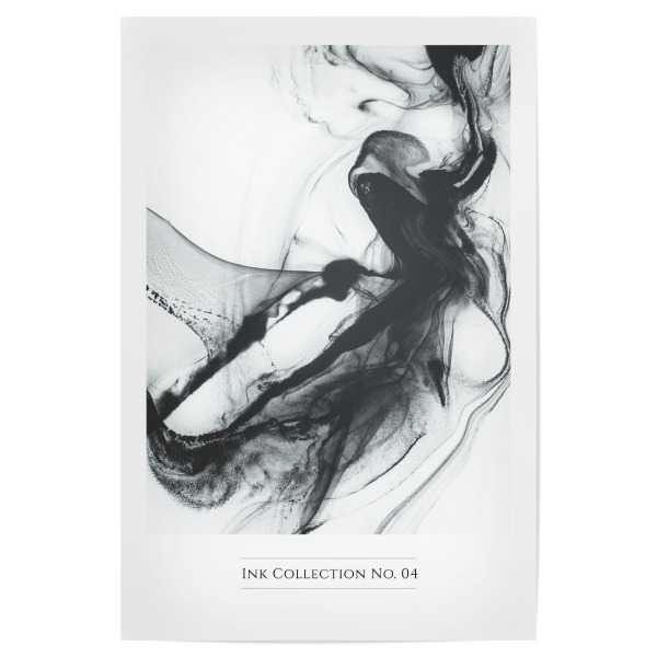 Poster "INK COLLECTION FOUR" artboxONE - Abstrakt,Schwarzweiß,Marmor - Smoky,Smoky ink