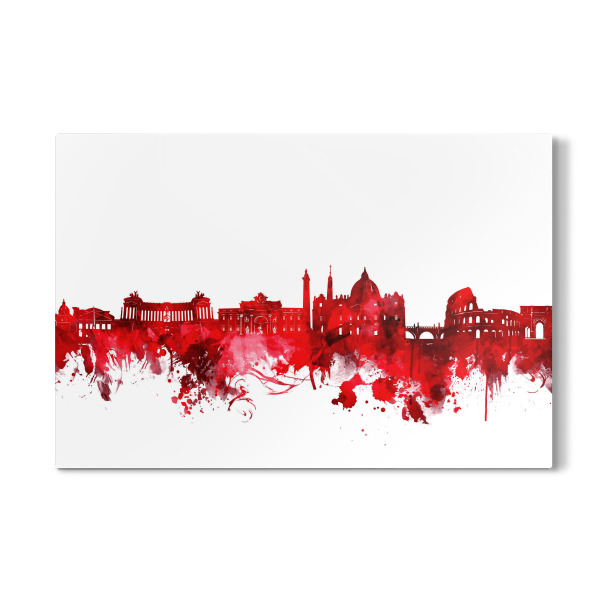 Galerie-Print "Rome city skyline red" 30x20 cm artboxONE