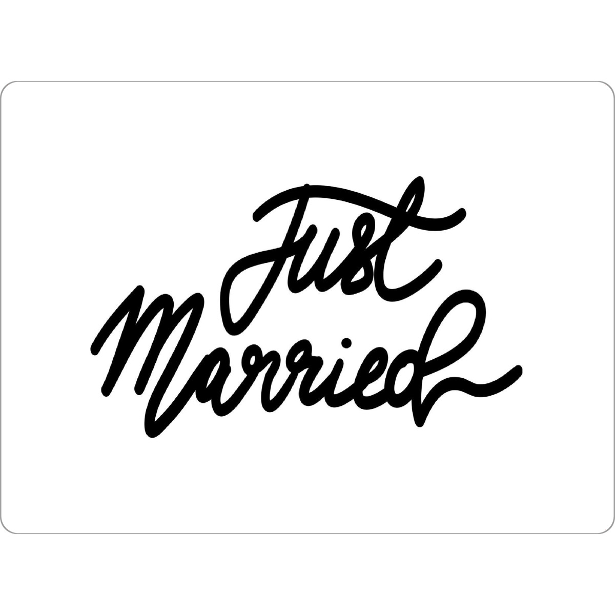 Tischset "Just married!" artboxONE - Schwarzweiß,Liebe - Just married,Wedding - Bild just married