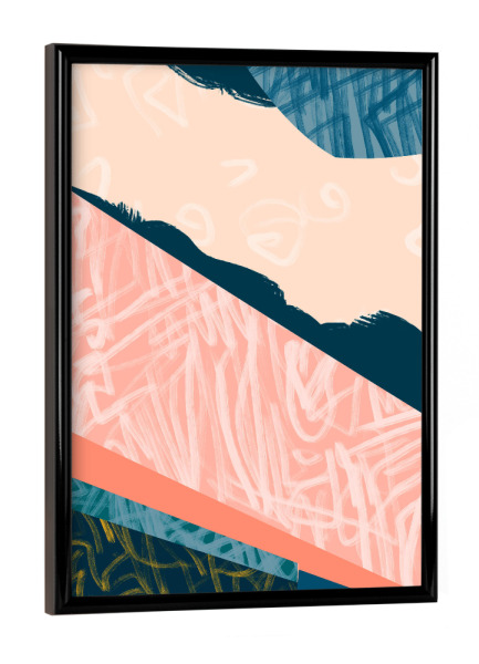 Poster mit schwarzem Rahmen "Leela" artboxONE - Abstrakt - Abstract,Shapes,Pattern