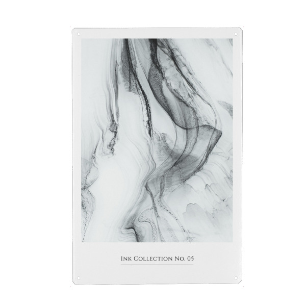 Holzbild "INK COLLECTION FIVE" artboxONE - Abstrakt,Schwarzweiß,Marmor - Ink,Collection
