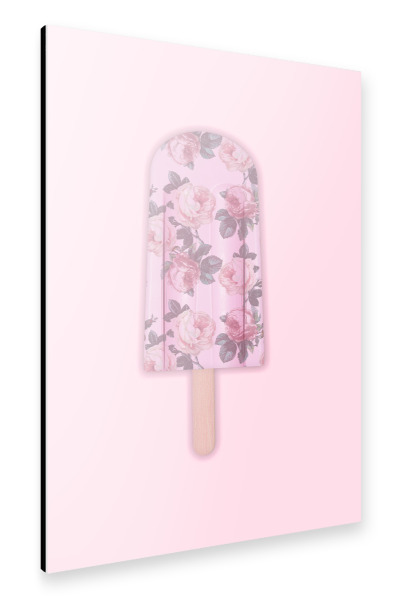 Alu-Dibond "Floral Pink Popsicle" 30x20 cm artboxONE