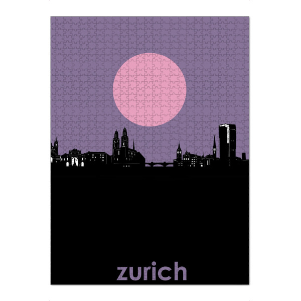 Puzzle Ravensburger "Zurich skyline minimalism" artboxONE - Städte,Städte / Zürich - Zurich,Zürich,Schweiz,Switzerland,Skyline - Bild zurich