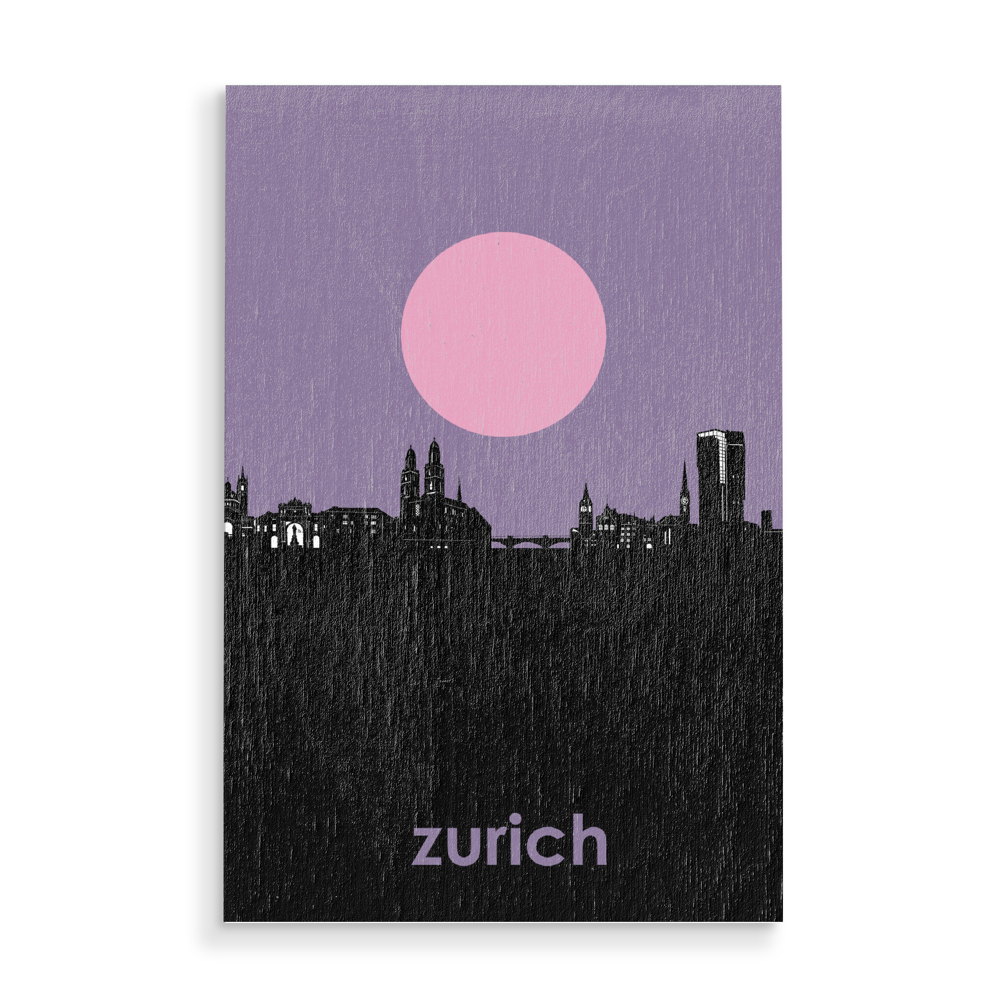 Holzbild "Zurich skyline minimalism" artboxONE - Städte,Städte / Zürich - Zurich,Zürich,Schweiz,Switzerland,Skyline