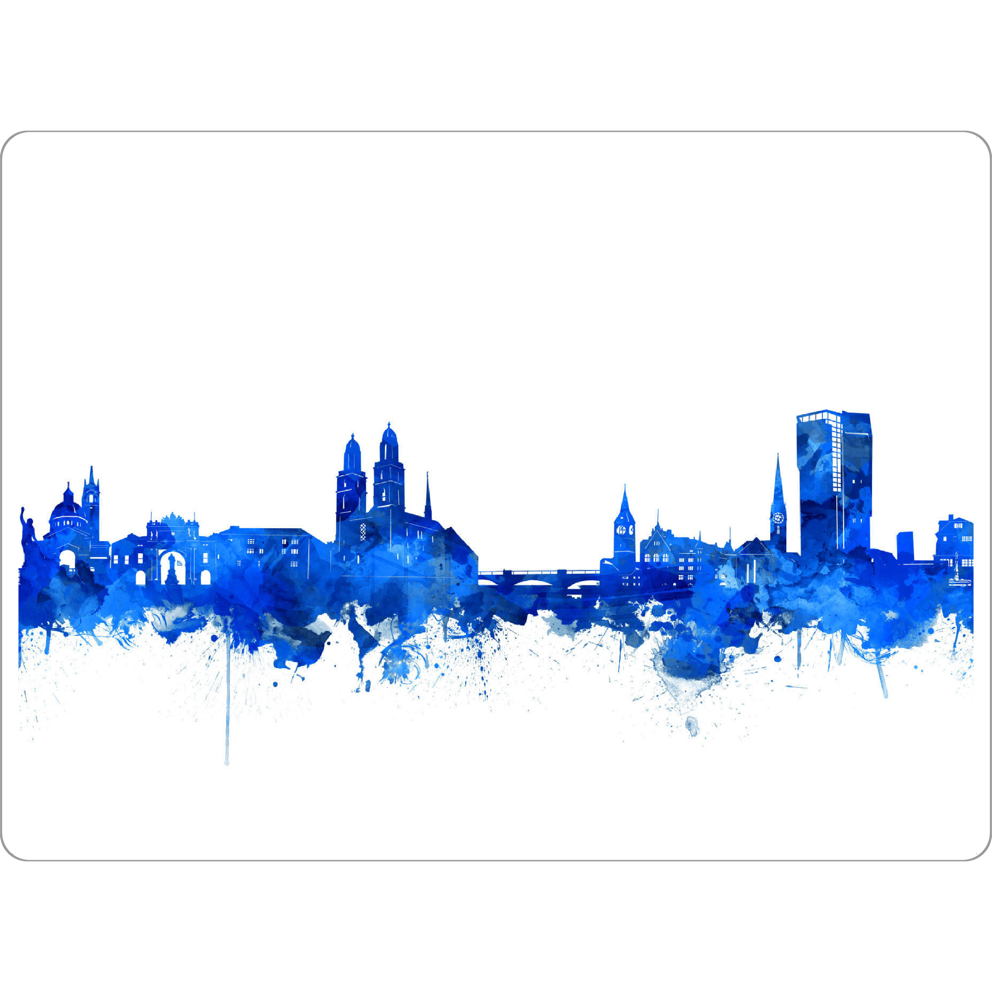 Tischset "Zurich city skyline blue" artboxONE - Städte,Städte / Zürich - Zurich,Zürich,Schweiz,Switzerland,Skyline - Bild zurich