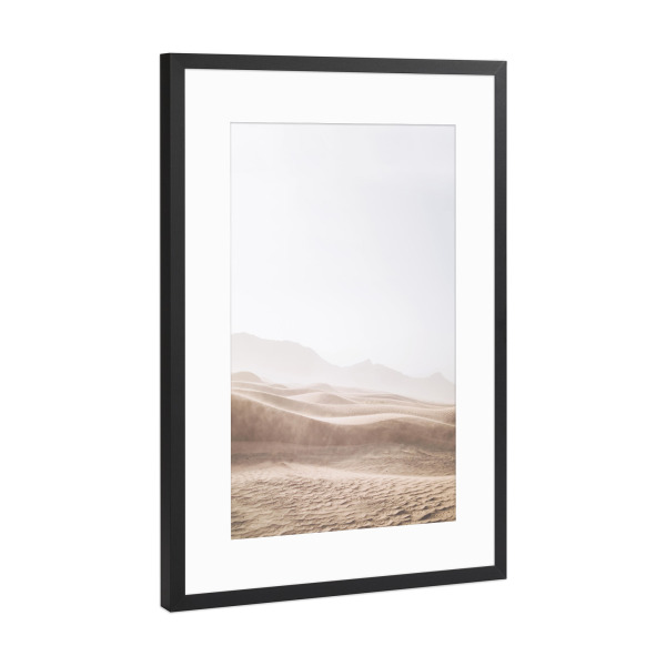 Poster mit Rahmen Schwarz (Metallic) "Sand Desert" artboxONE - Natur,Reise - Desert,Wüste,Sand
