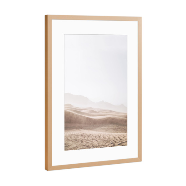 Poster mit Rahmen Kupfer "Sand Desert" artboxONE - Natur,Reise - Desert,Wüste,Sand